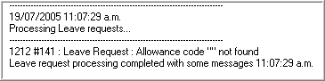 Leave error