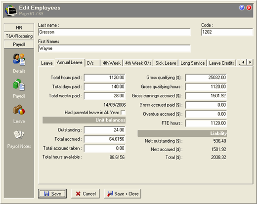 Leave on termination
