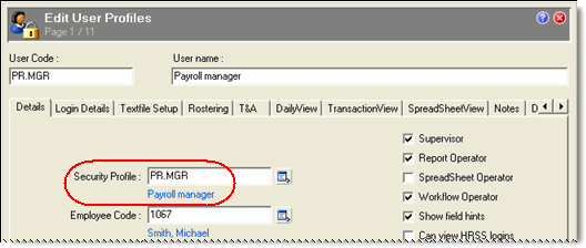 User Profile